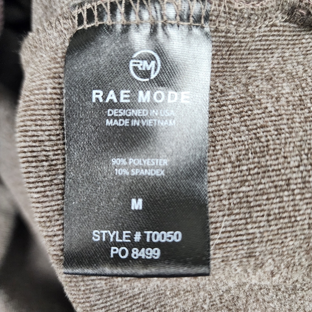 Rae Mode Cozy Brown Pullover Button-Neck Sweatshirt Normcore Athleisure Medium - Picture 5 of 8